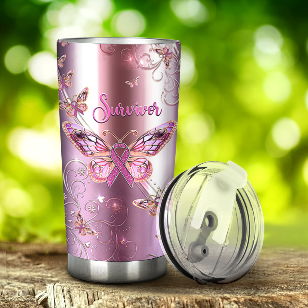 Survivor Breast Cancer Awareness Tumbler 0622