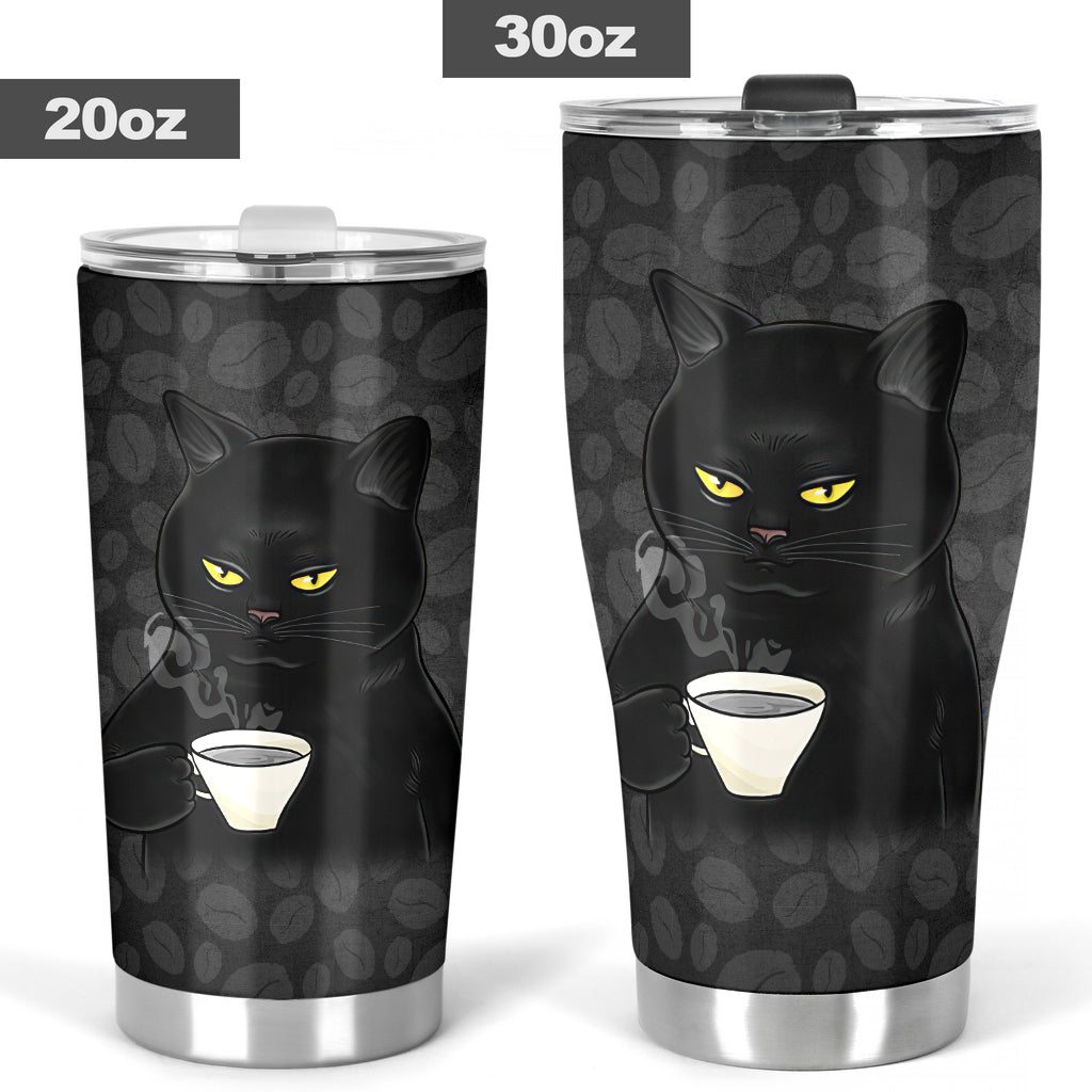 Black No Sugar Cat Tumbler 0622