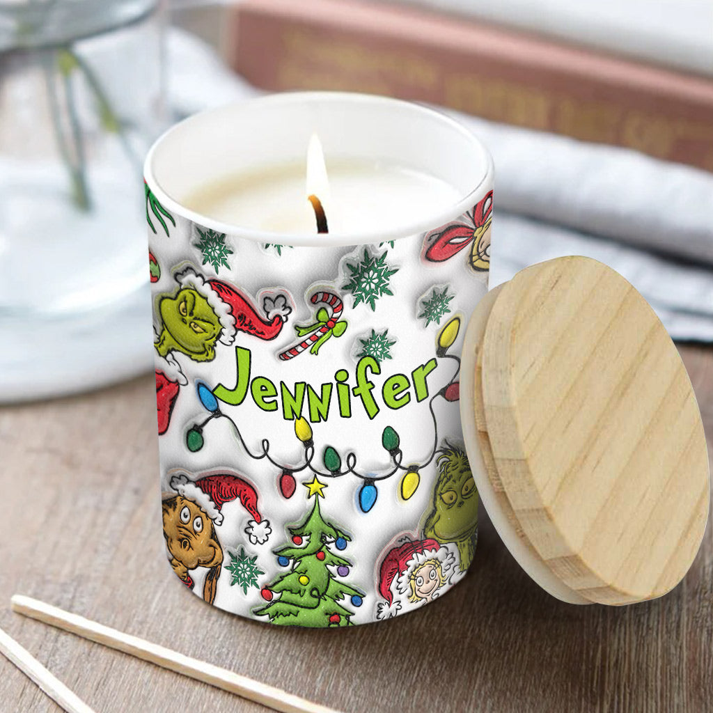 What's That Stench? - Personalized Stole Christmas Candle With Wooden Lid