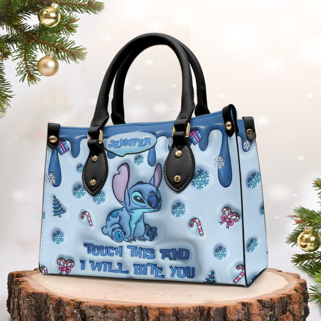 Touch This And I'll Bite You - Personalized Ohana Leather Handbag