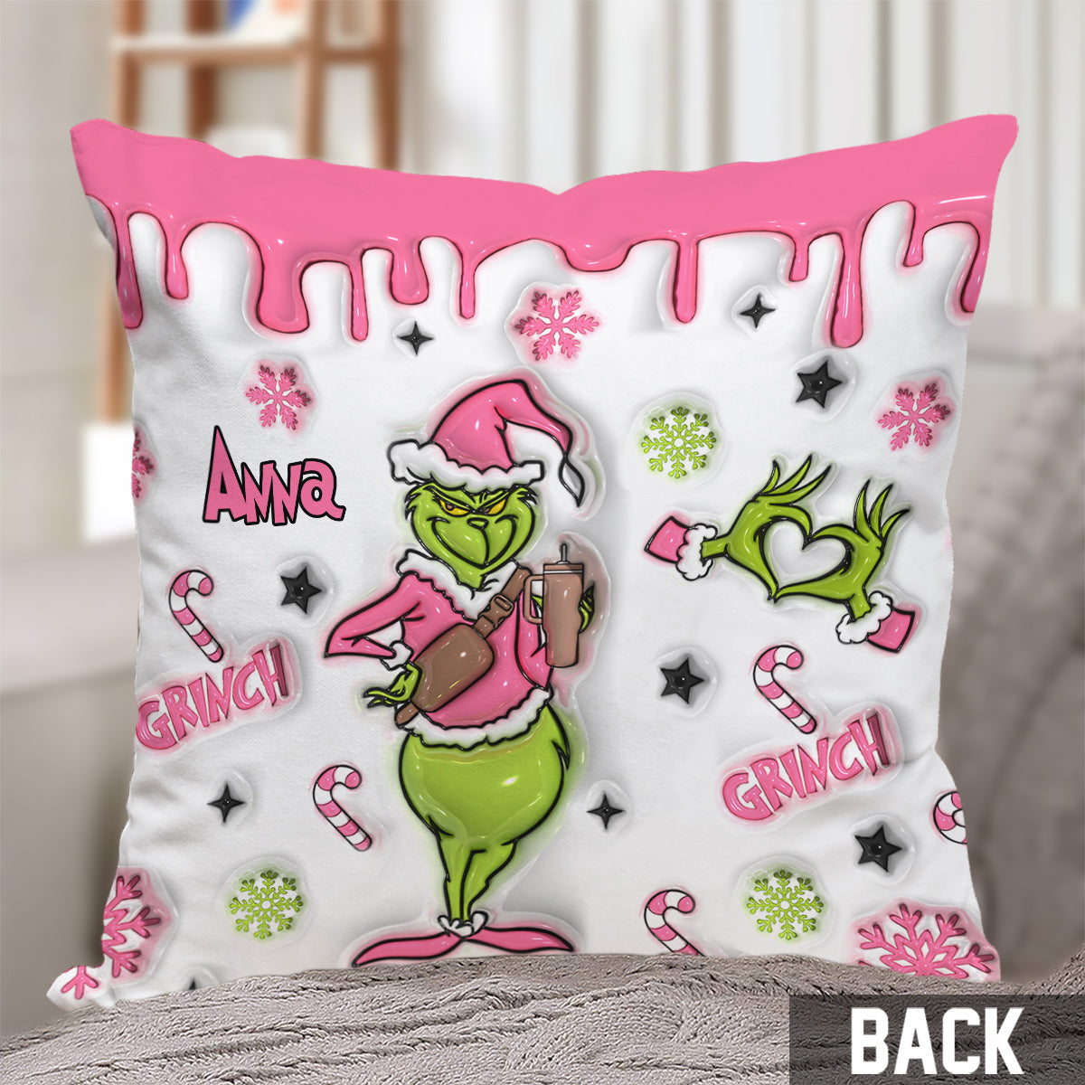 I'm Booked - Personalized Stole Christmas Throw Pillow