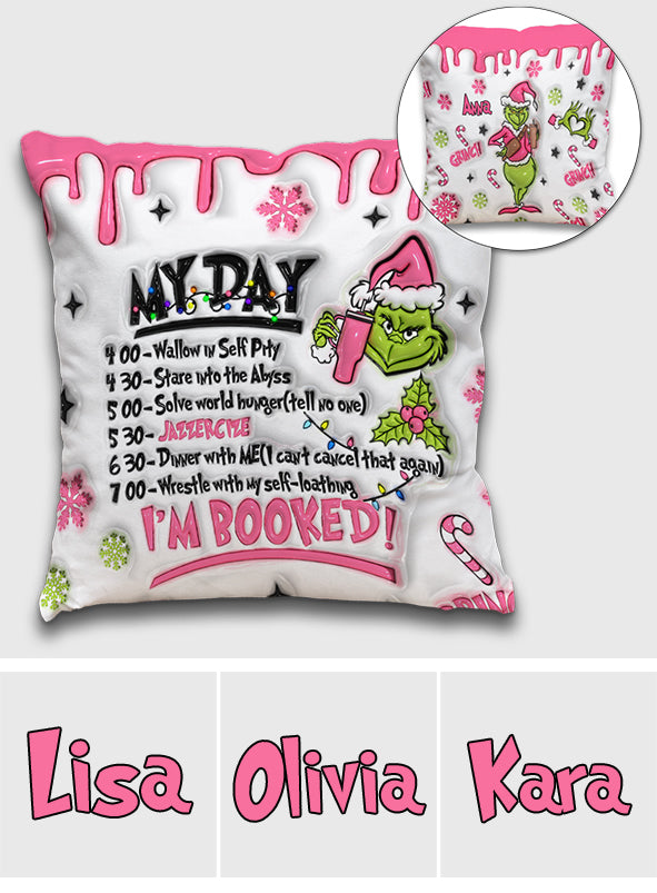 I'm Booked - Personalized Stole Christmas Throw Pillow