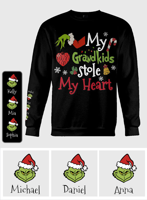 My Grandkids Stole My Heart - Stole Christmas All Over Shirt