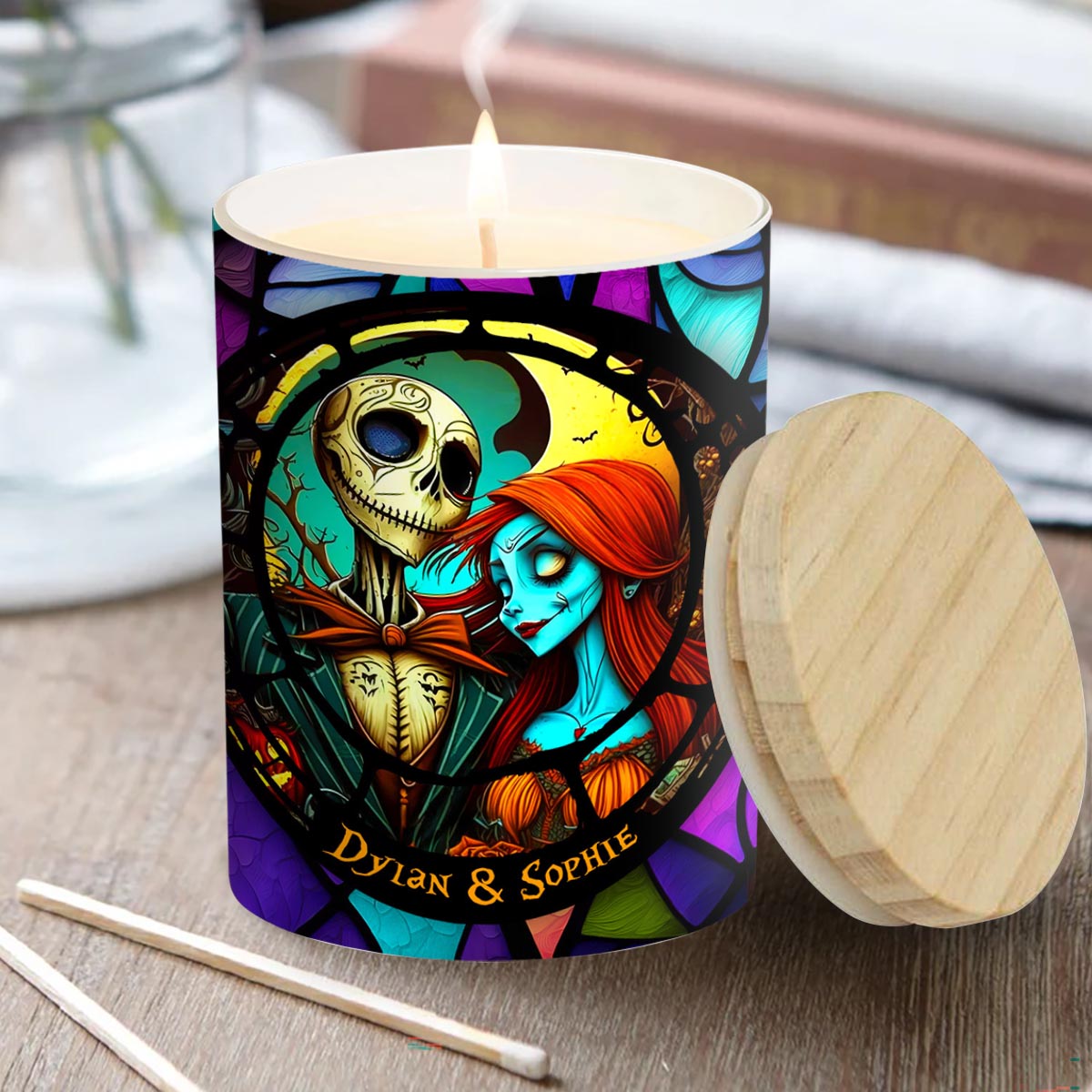 I'm Yours My Dearest - Personalized Nightmare Candle With Wooden Lid