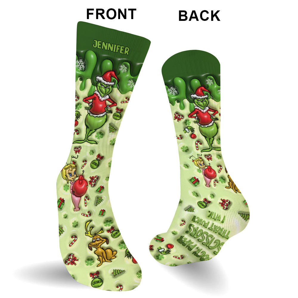 Rock Paper Scissors - Personalized Nightmare Socks