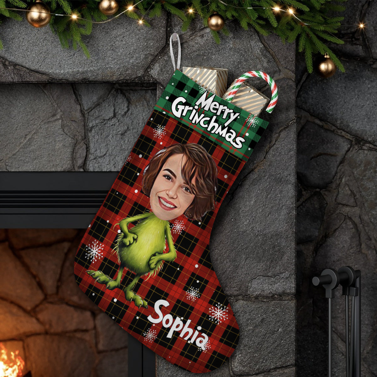 Merry Grinchmas - Personalized Stole Christmas Christmas Stockings