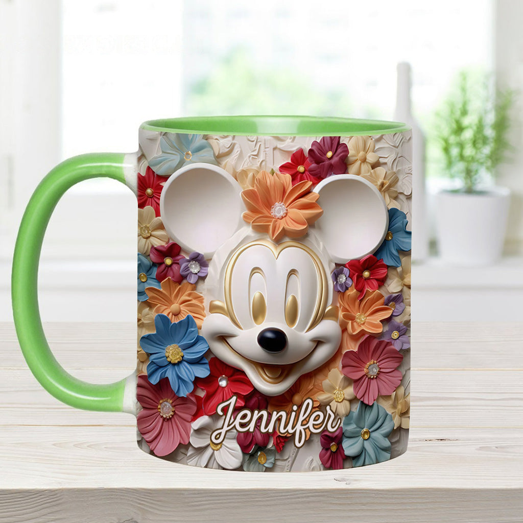 Magical Flowers - Personalized Mouse Accent Mug