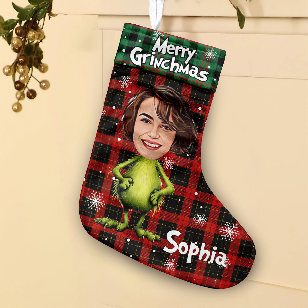 Merry Grinchmas - Personalized Stole Christmas Christmas Stockings