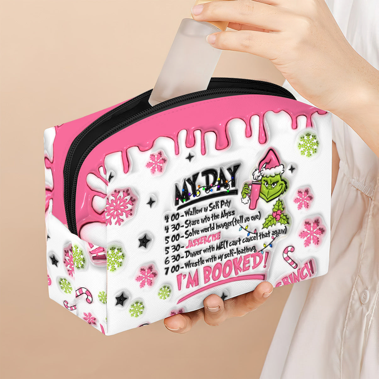 I'm Booked - Personalized Stole Christmas Makeup Bag