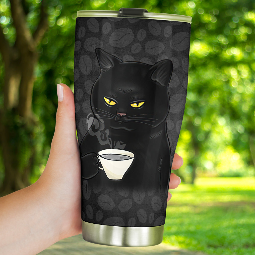 Black No Sugar Cat Tumbler 0622