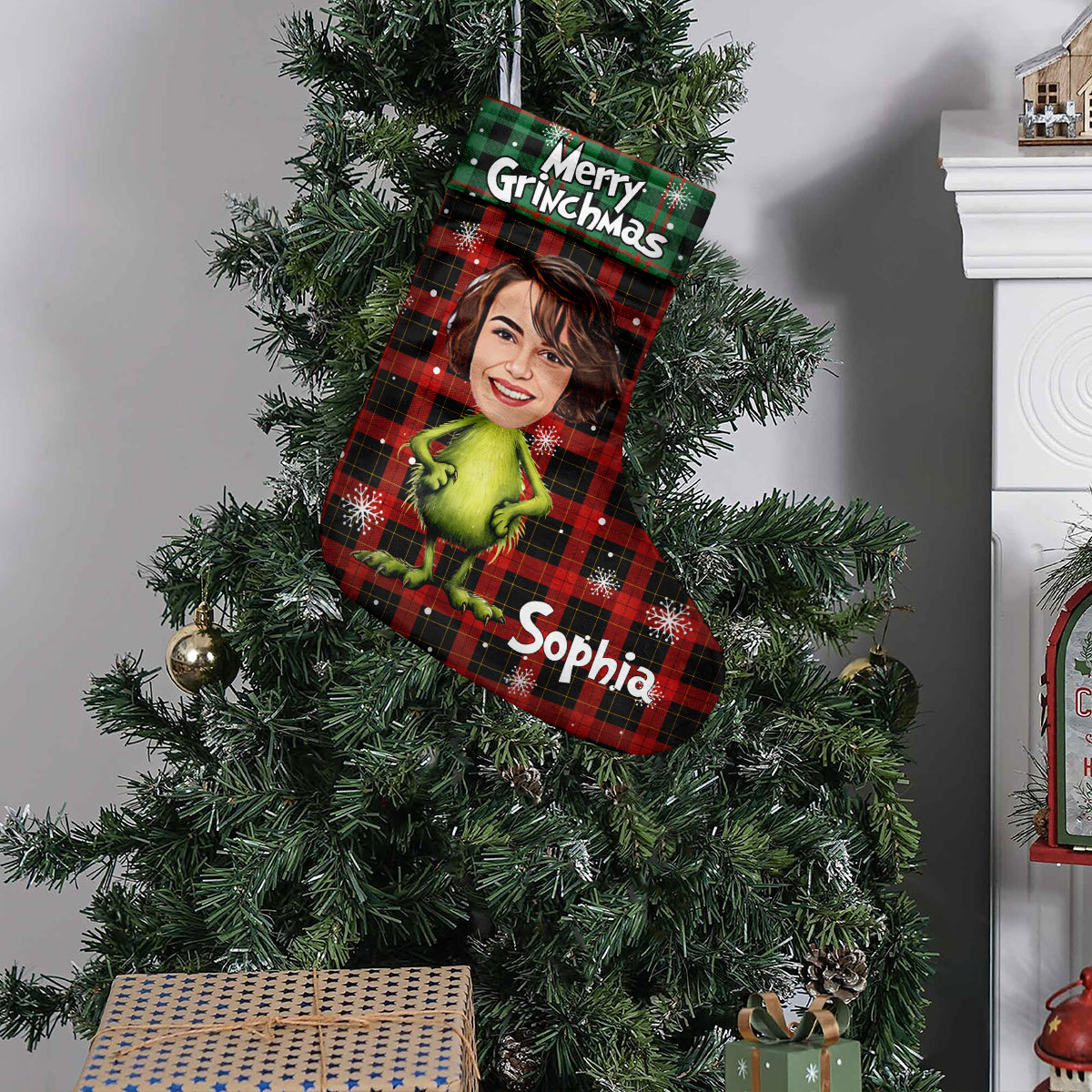 Merry Grinchmas - Personalized Stole Christmas Christmas Stockings