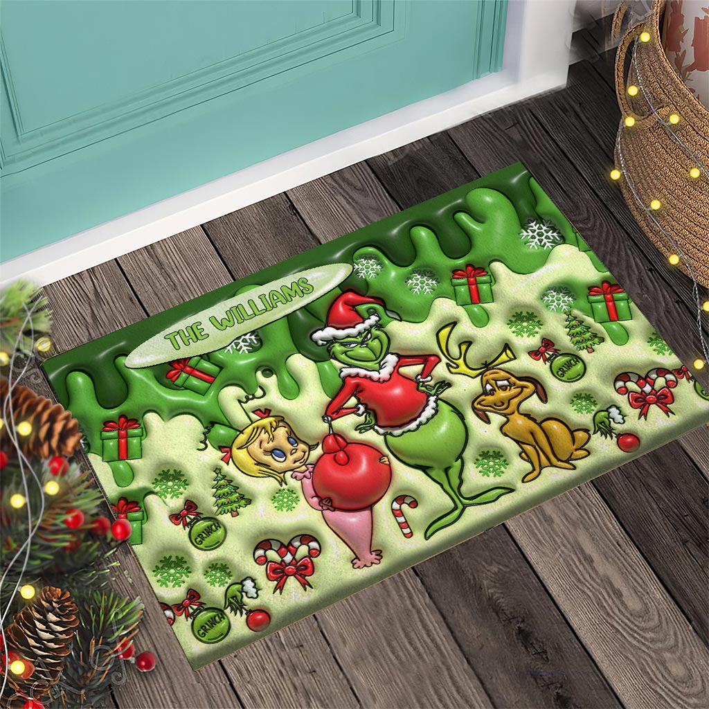 Merry Christmas - Personalized Stole Christmas Doormat