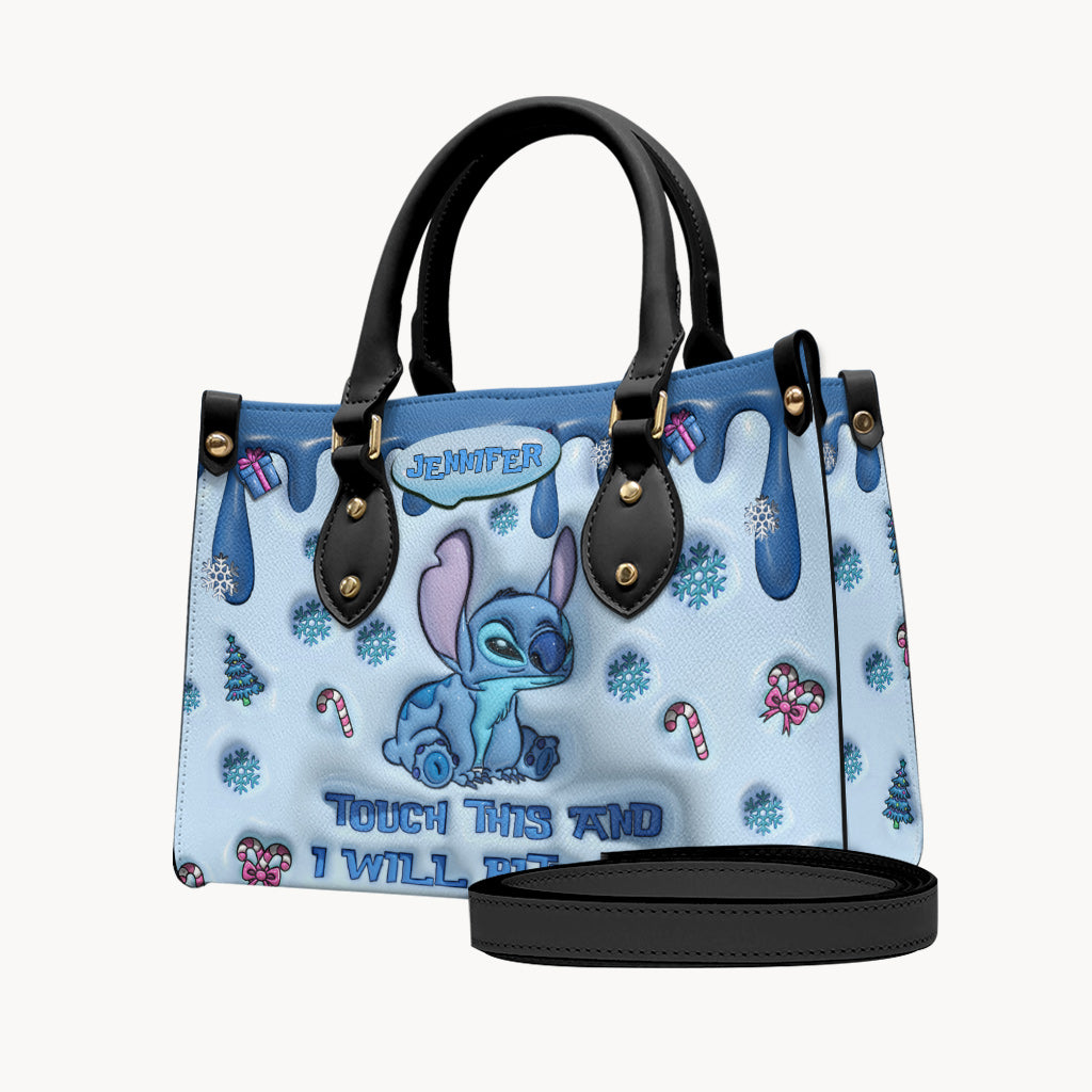 Touch This And I'll Bite You - Personalized Ohana Leather Handbag