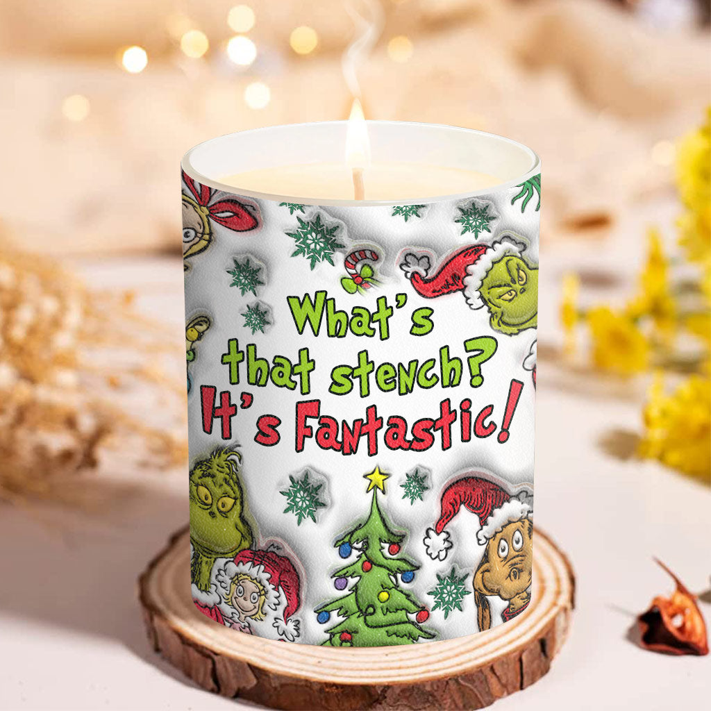 What's That Stench? - Personalized Stole Christmas Candle With Wooden Lid