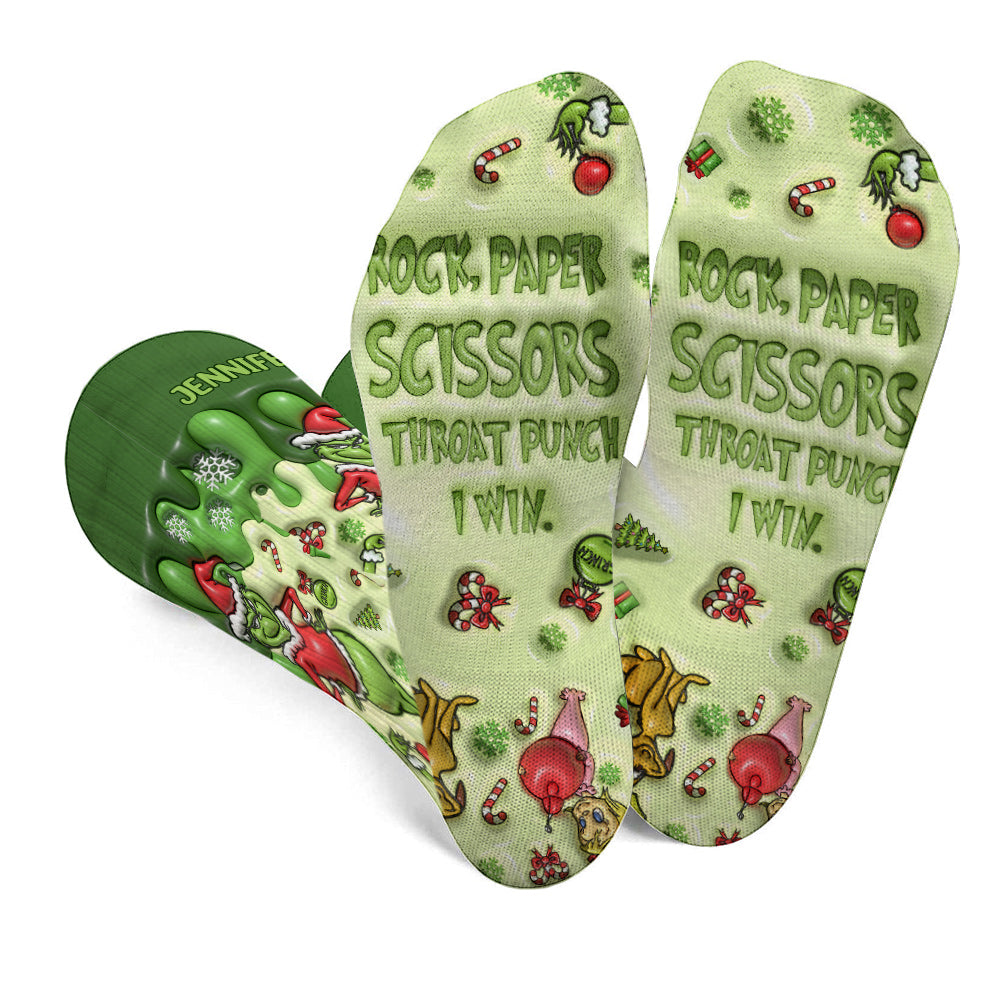Rock Paper Scissors - Personalized Nightmare Socks