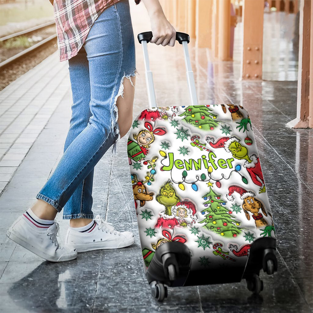 Merry Chrisrtmas - Personalized Stole Christmas Luggage Cover