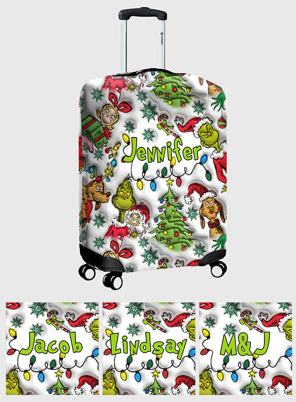 Merry Chrisrtmas - Personalized Stole Christmas Luggage Cover