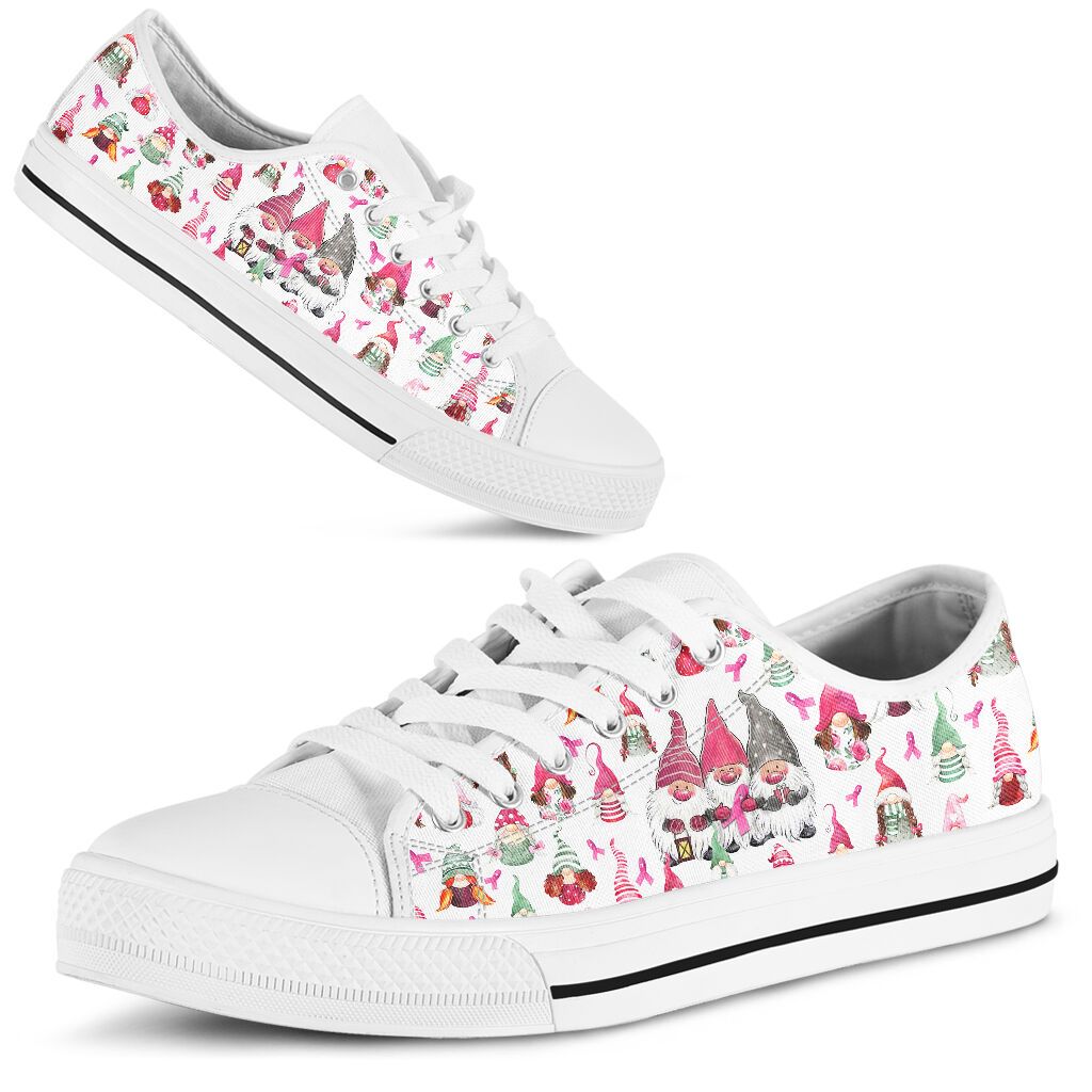 All I Want For Christmas Is A Cure Breast Cancer Awareness Low Top Shoes 0622