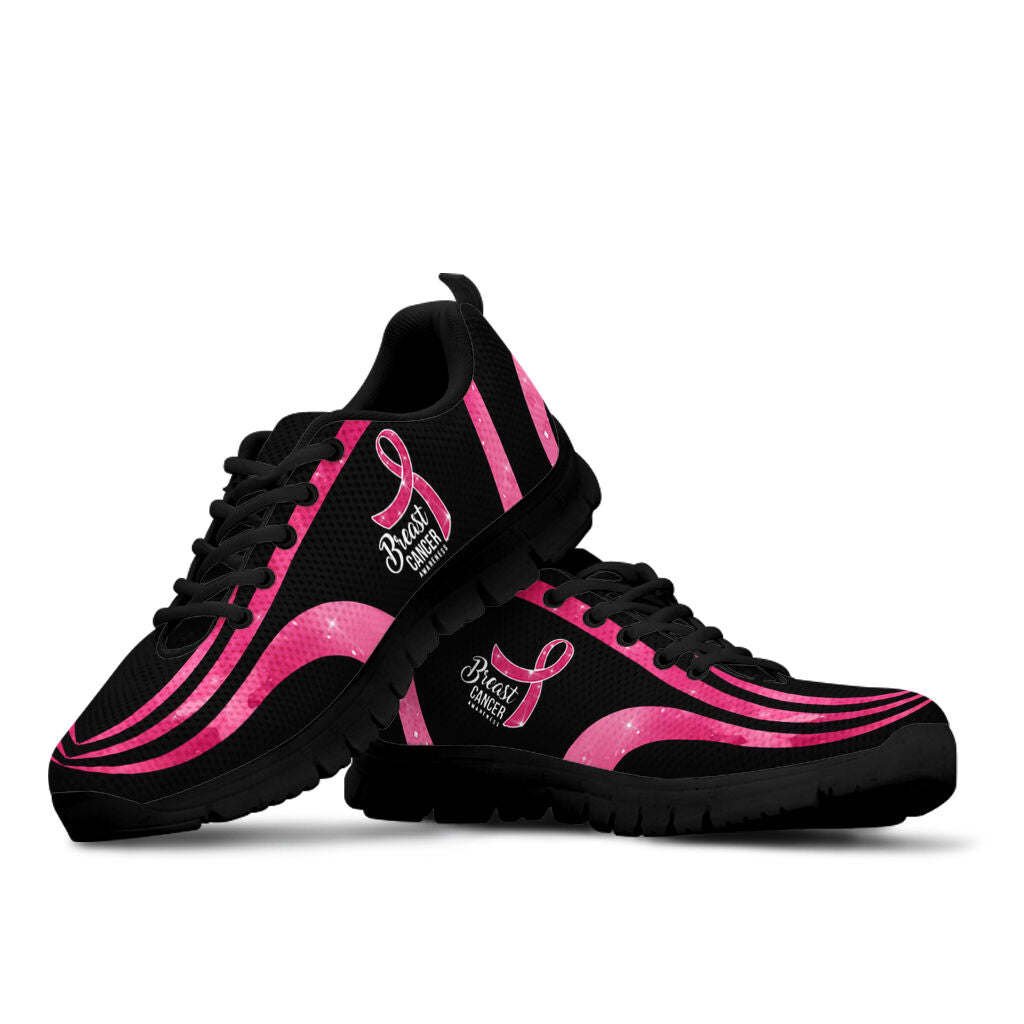 Butterfly Christ Cross Breast Cancer Awareness Sneakers 0622