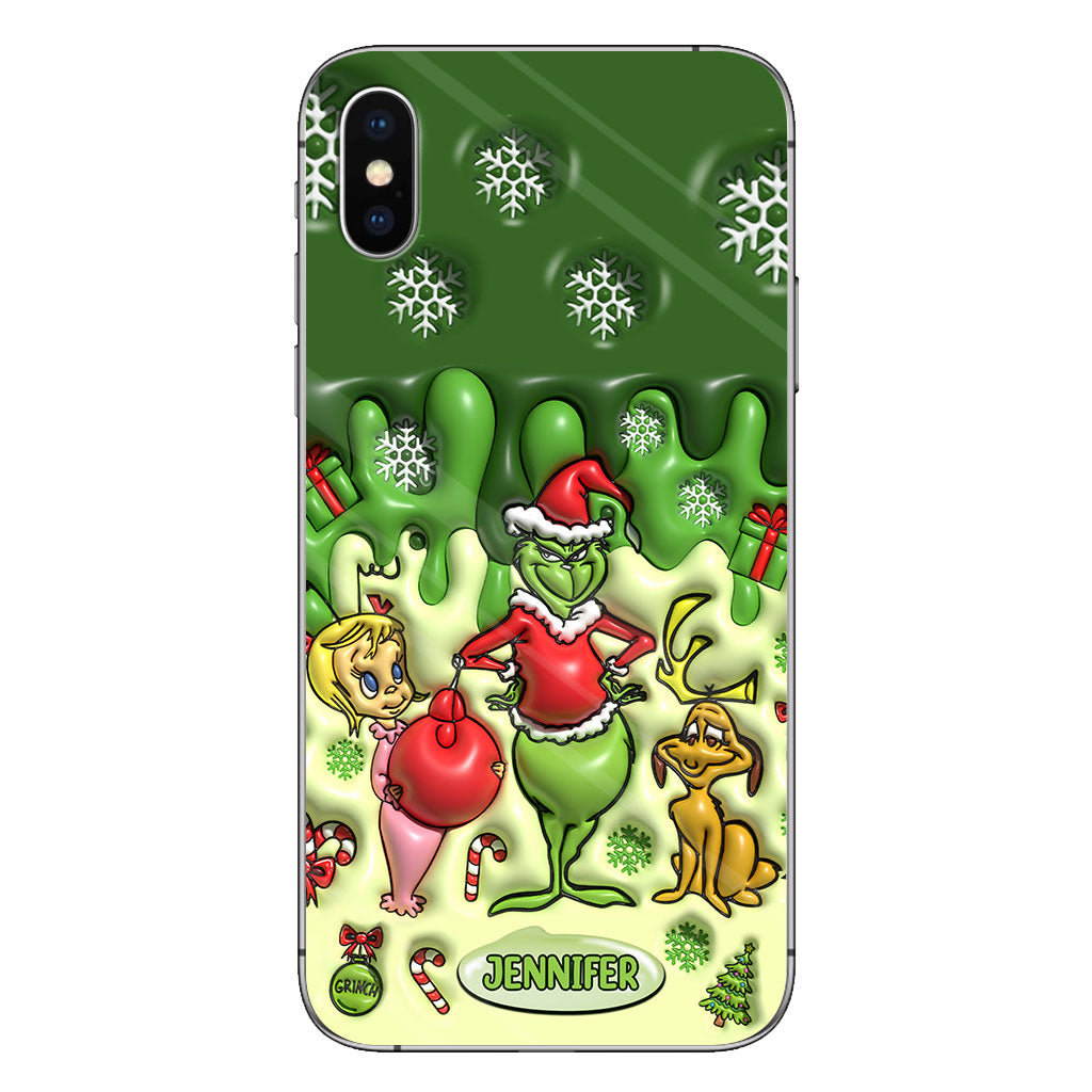 Merry Grinchmas - Personalized Stole Christmas Phone Case