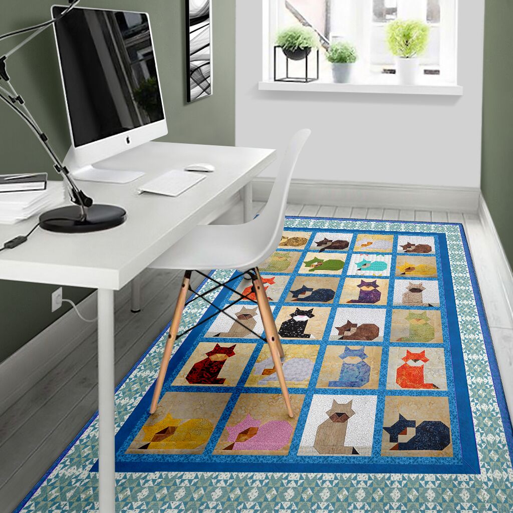 Cats Pattern Cat Rug 0622