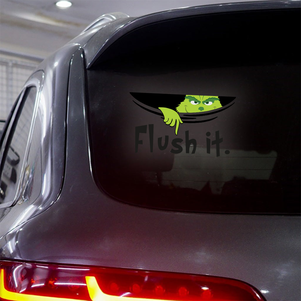 Flush It  Stole Christmas Decal Die Cut