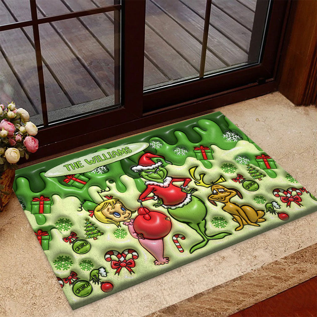 Merry Christmas - Personalized Stole Christmas Doormat