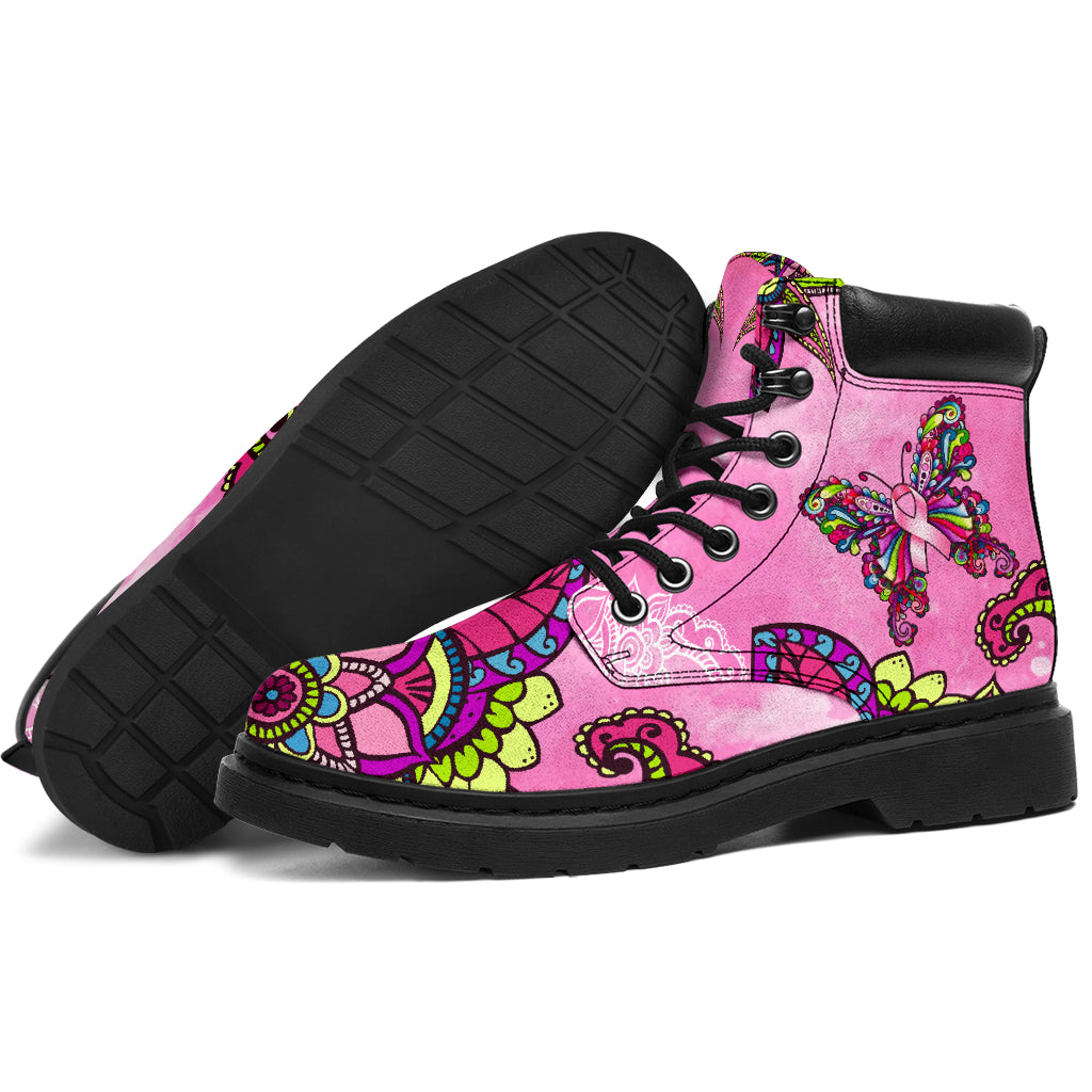 Butterfly Breast Cancer Awareness Breast Cancer Awareness All Season Boots 0622