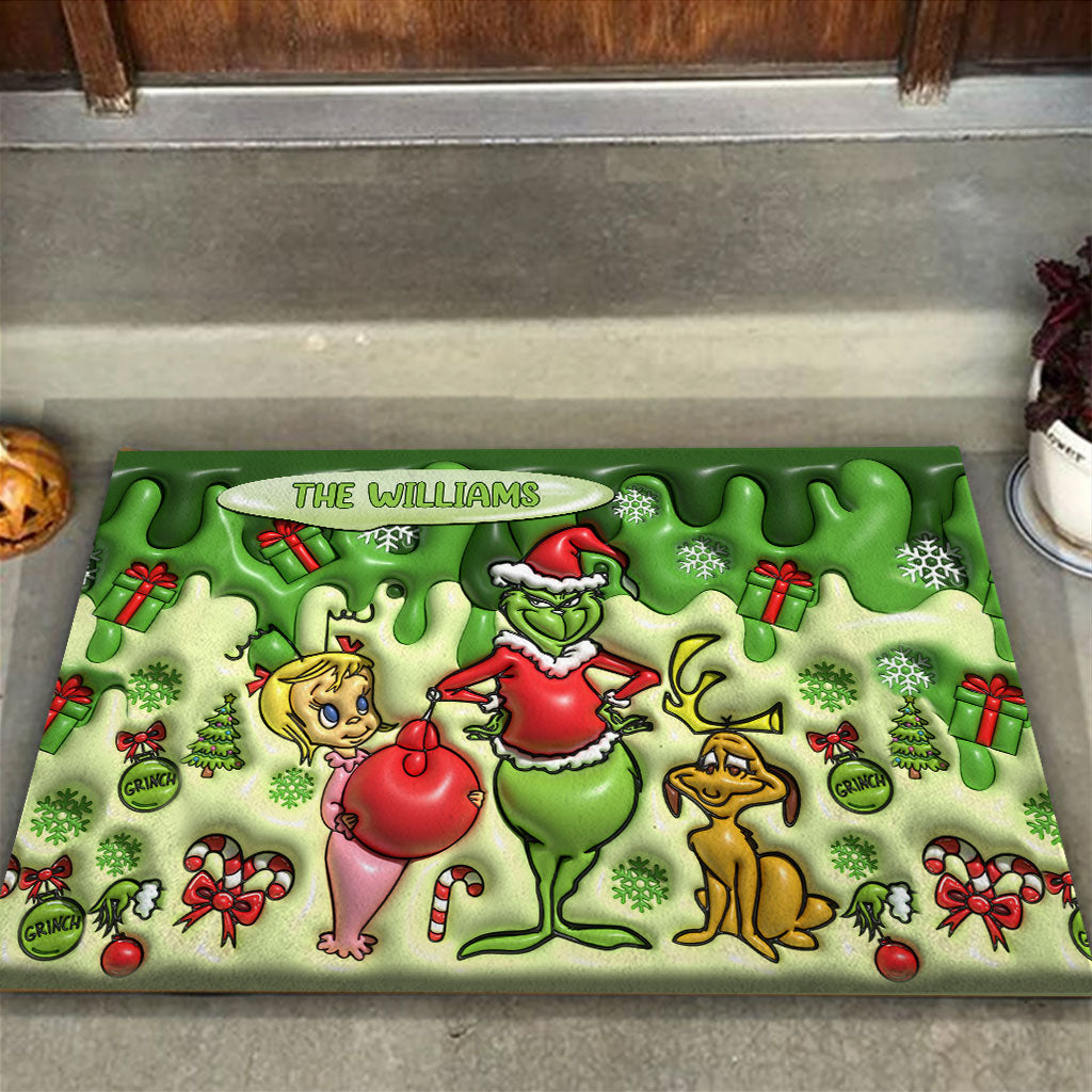 Merry Christmas - Personalized Stole Christmas Doormat