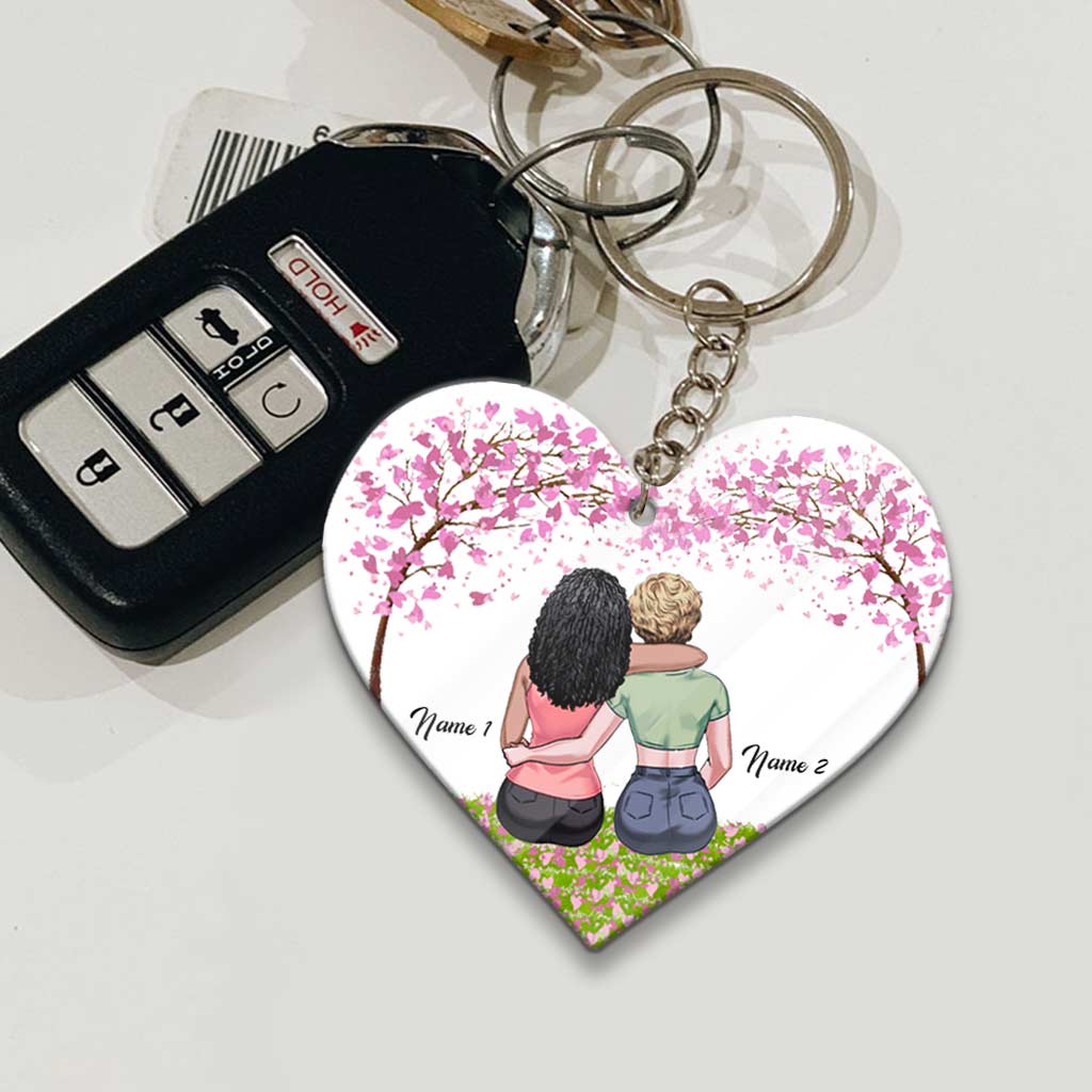 Besties For The Resties - Personalized Bestie Keychain (Printed On Both Sides)