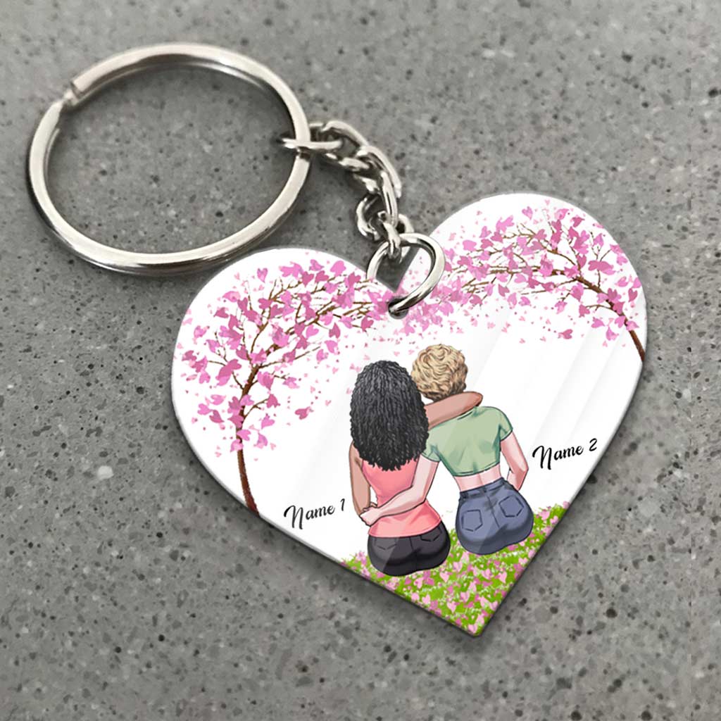 Besties For The Resties - Personalized Bestie Keychain (Printed On Both Sides)