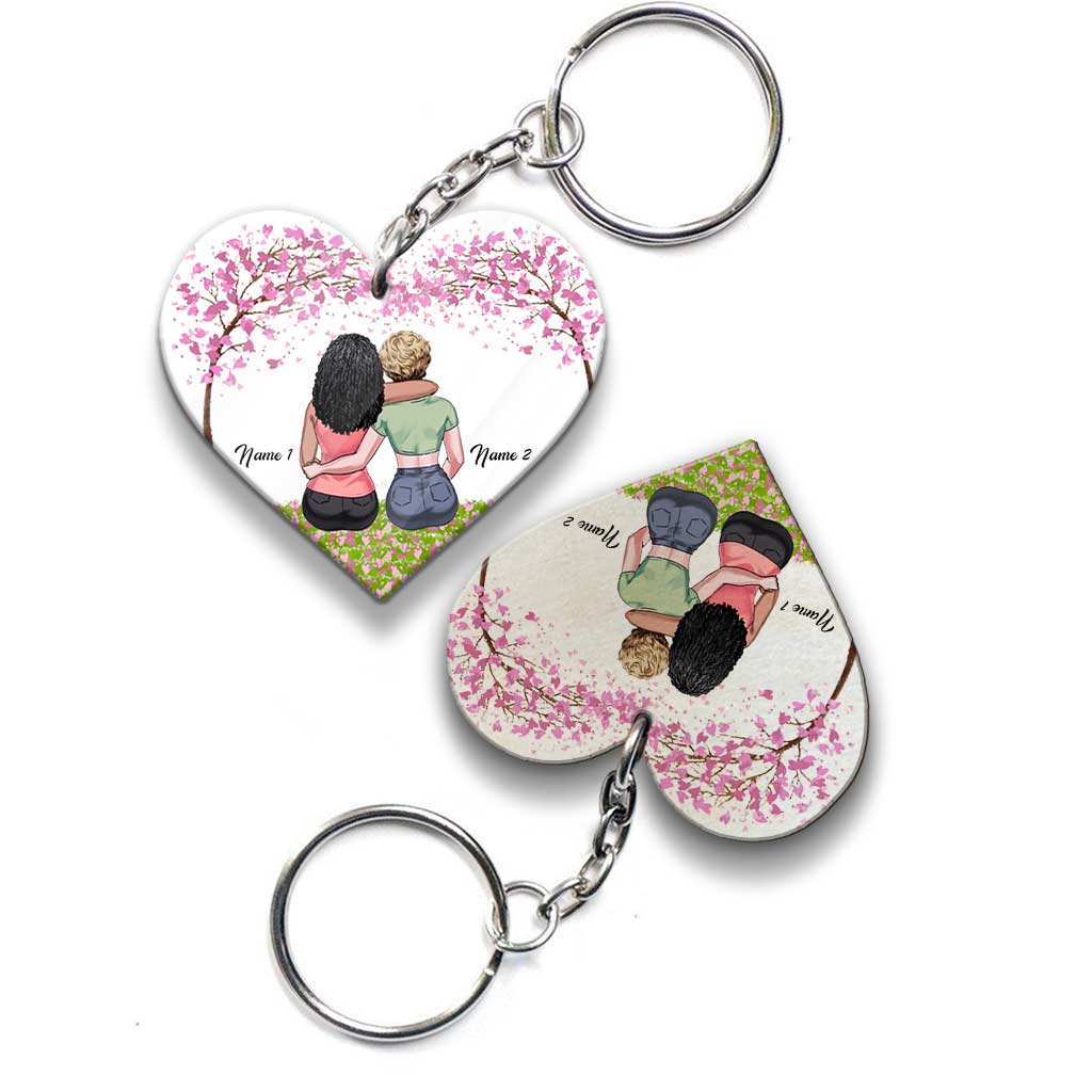 Besties For The Resties - Personalized Bestie Keychain (Printed On Both Sides)