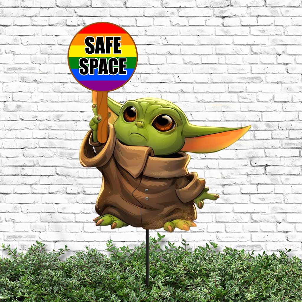 Safe Space - Personalized LGBT Support Metal Garden Art