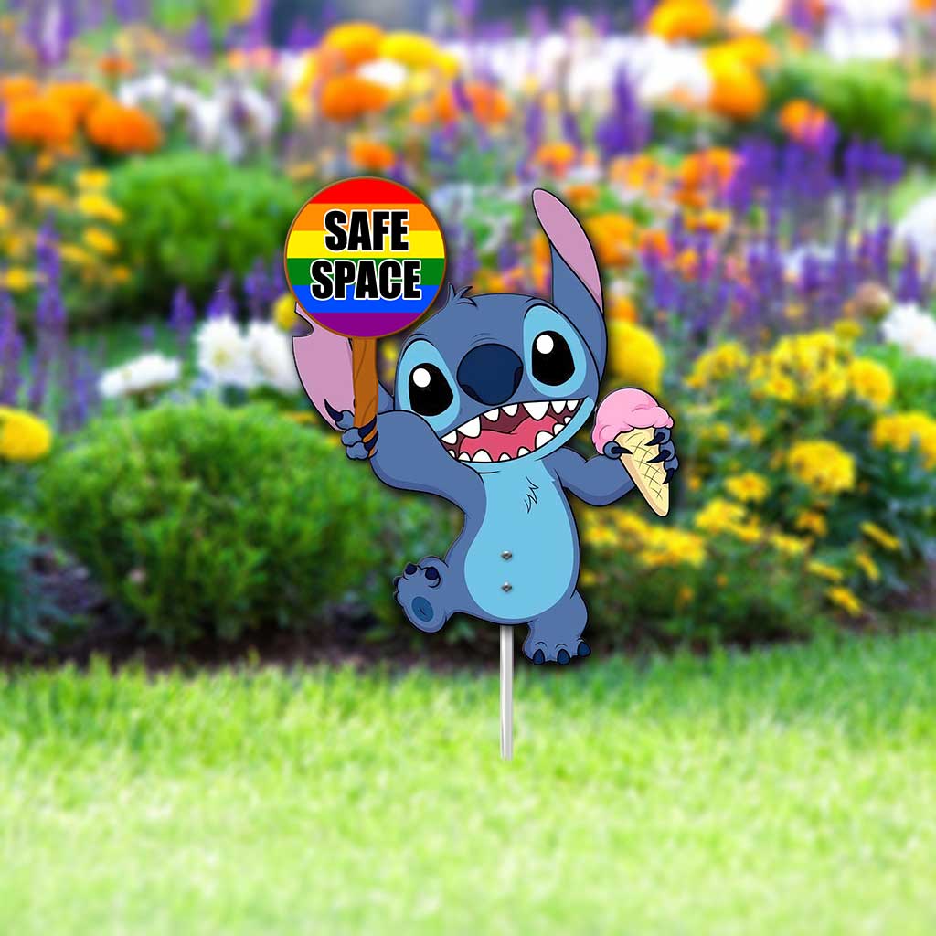 Safe Space - Personalized LGBT Support Metal Garden Art
