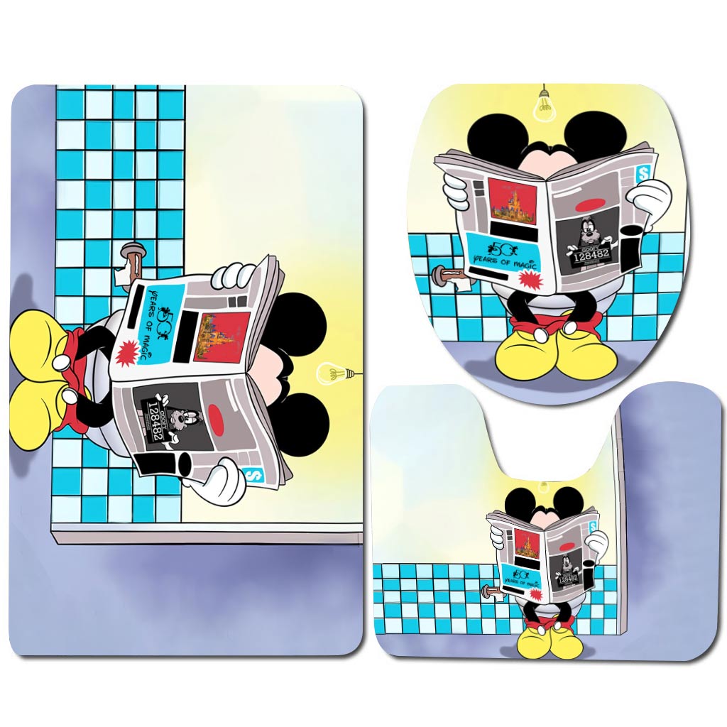 Hello Sweet Cheeks - Mouse 3 Pieces Bathroom Mats Set