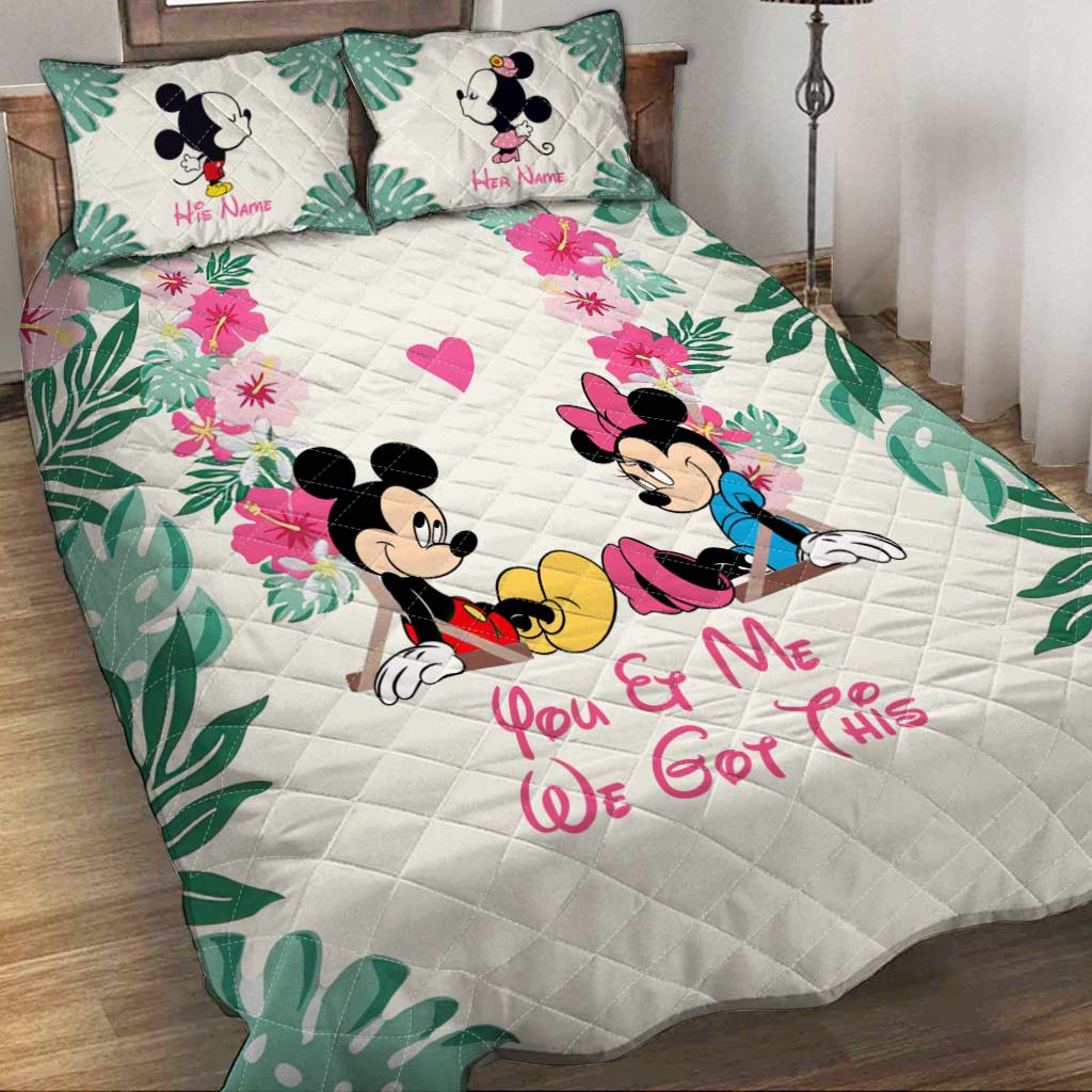 You & Me We Got This - Personalized Mouse Quilt Set