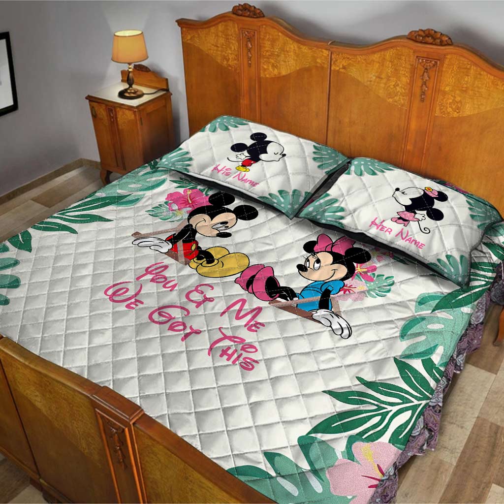 You & Me We Got This - Personalized Mouse Quilt Set