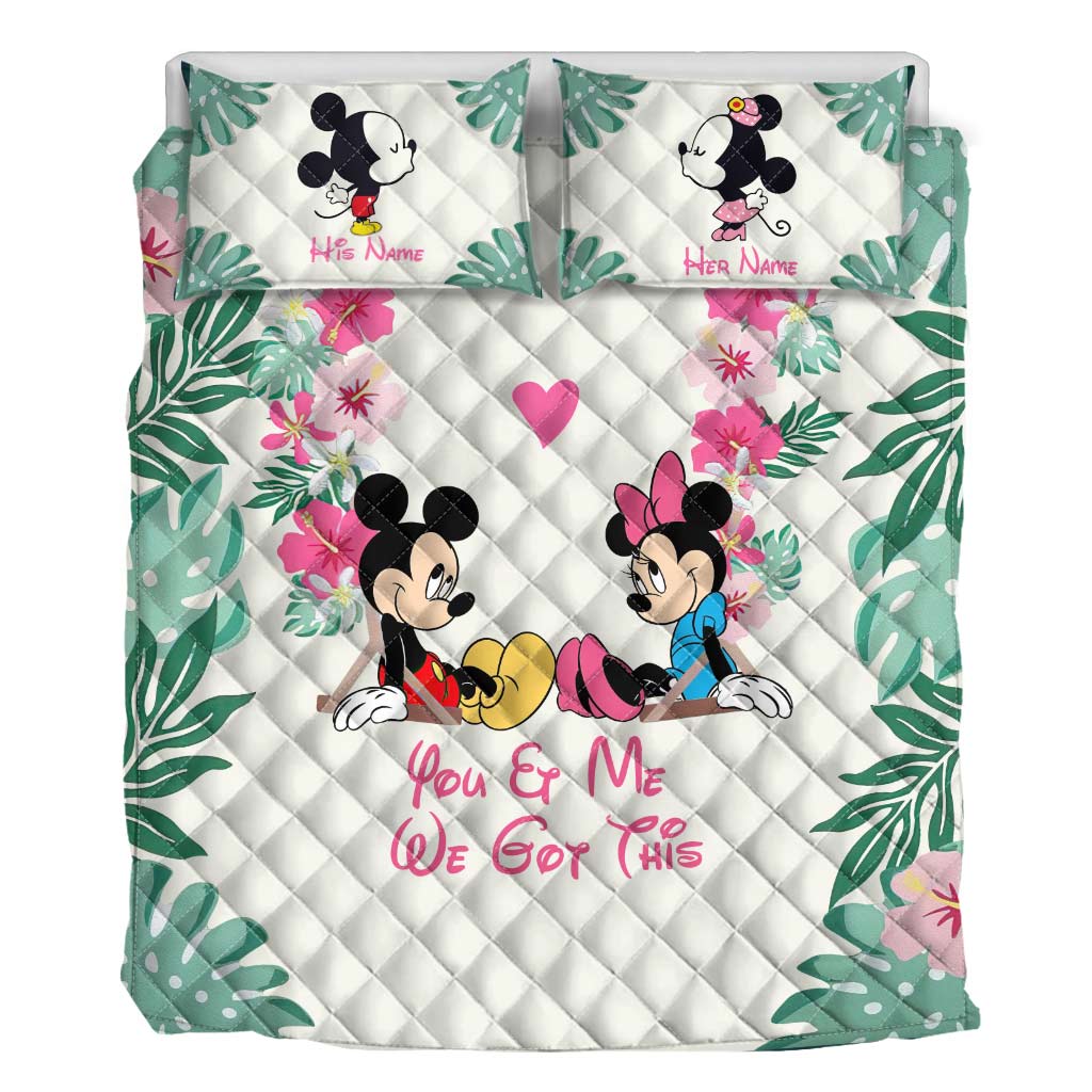 You & Me We Got This - Personalized Mouse Quilt Set