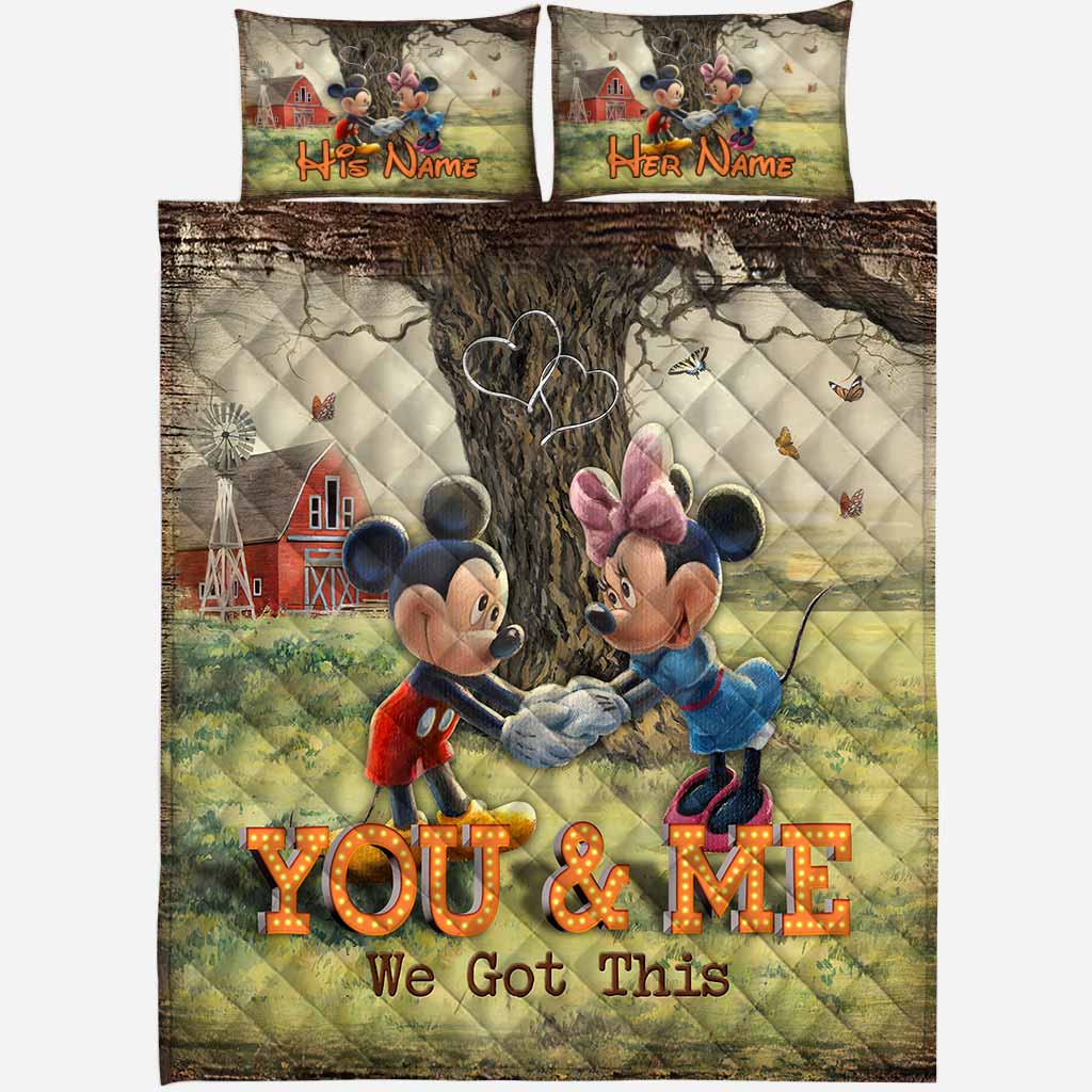 You And Me We Got This - Personalized Mouse Quilt Set