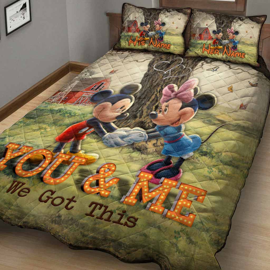 You And Me We Got This - Personalized Mouse Quilt Set