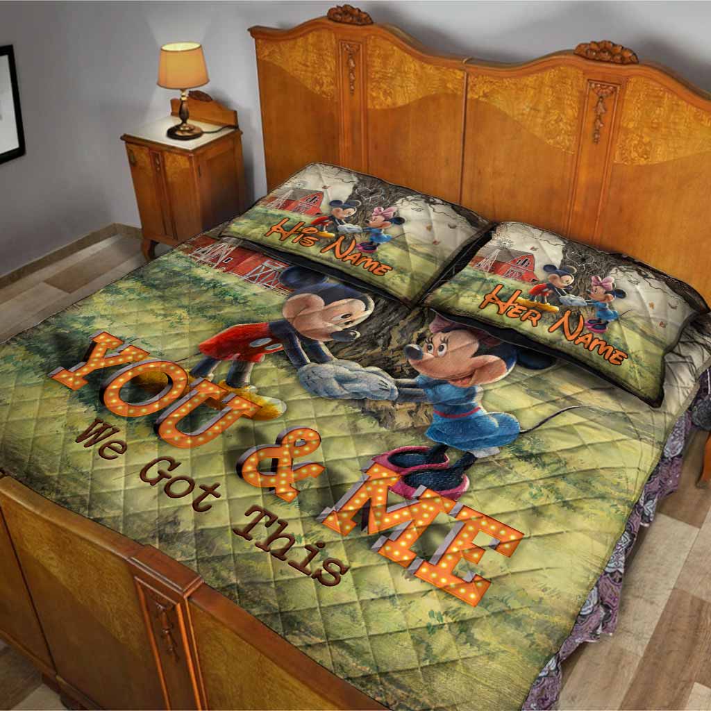 You And Me We Got This - Personalized Mouse Quilt Set