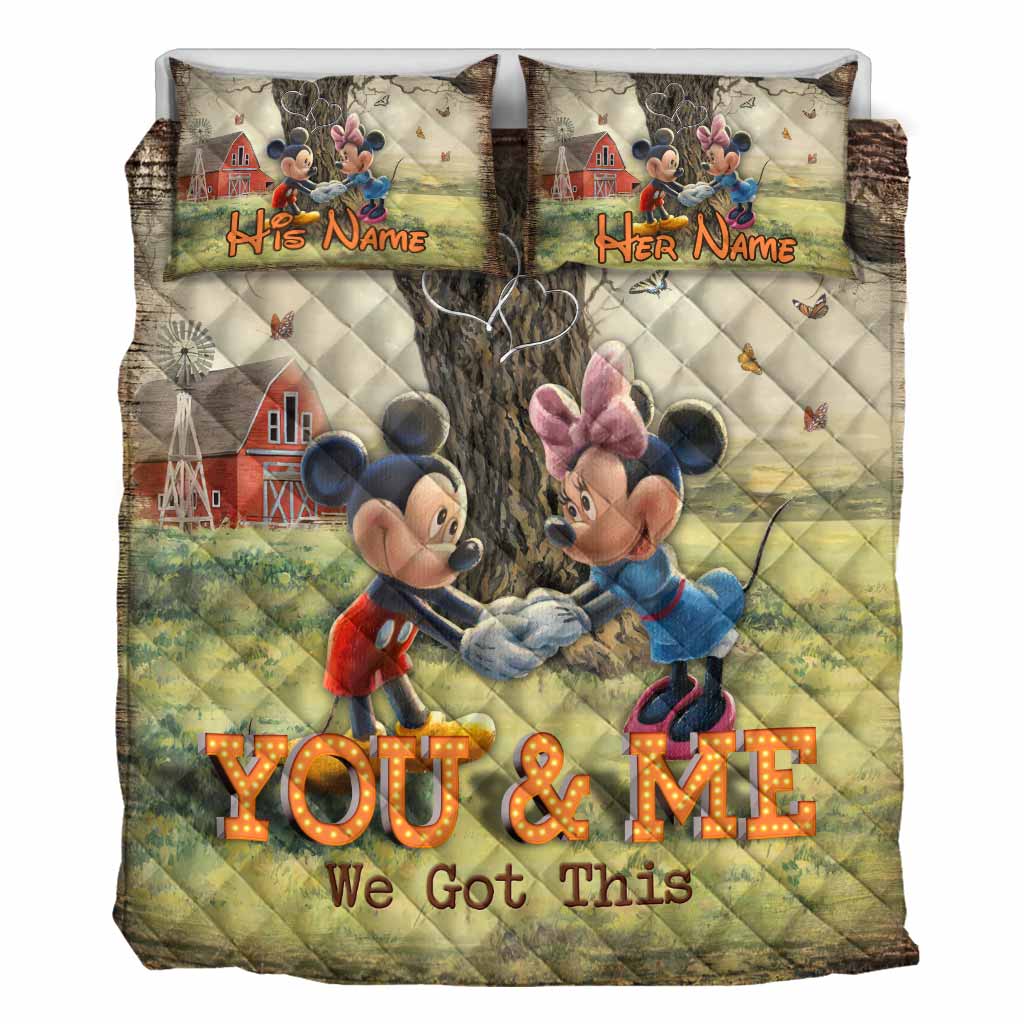 You And Me We Got This - Personalized Mouse Quilt Set