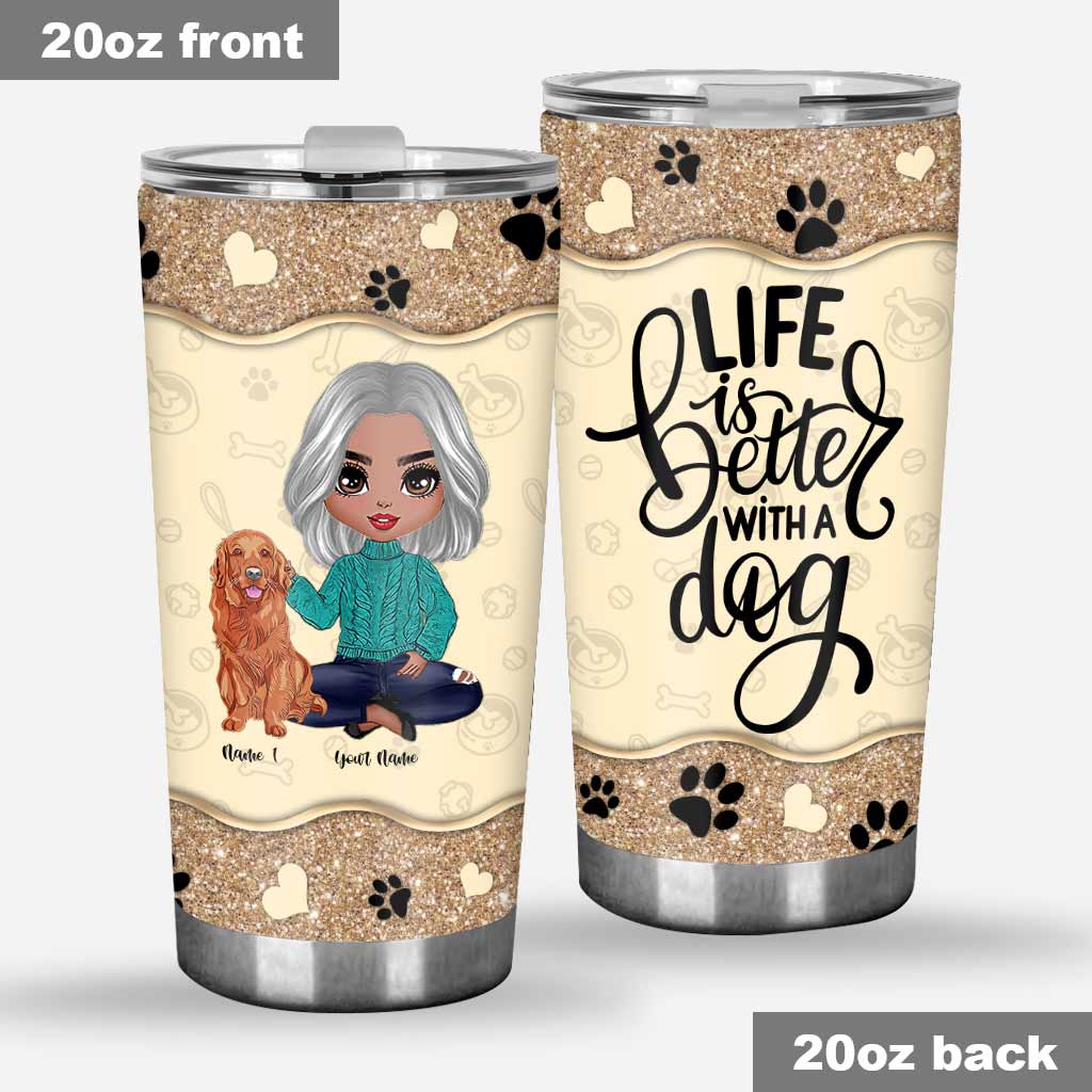 Dog Mom - Personalized  Tumbler