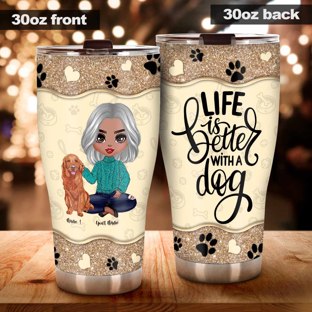 Dog Mom - Personalized  Tumbler