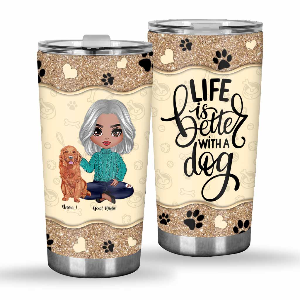 Dog Mom - Personalized  Tumbler