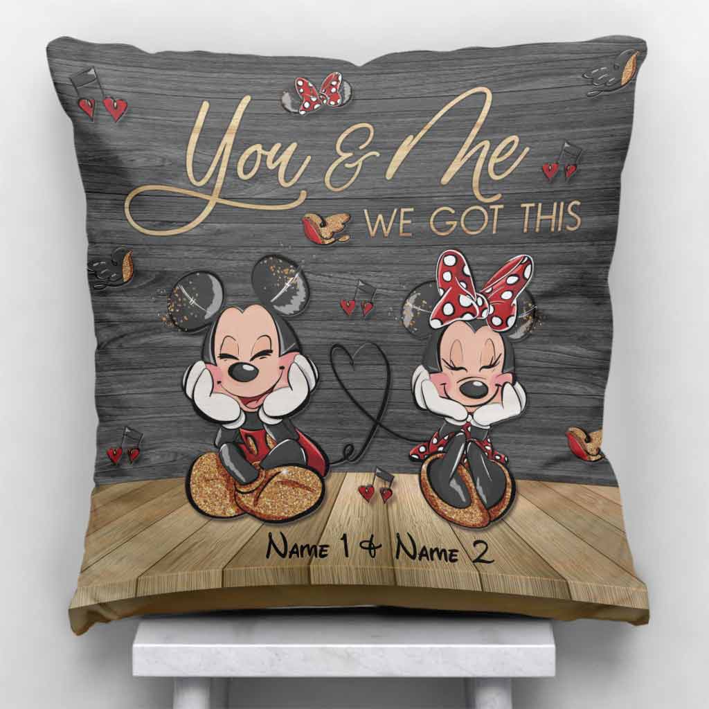 You And Me We Got This Mouse Ears - Personalized Couple Throw Pillow