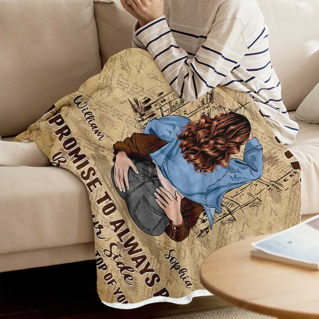 I Promise To Always Be By Your Side - Personalized Couple Couple Blanket