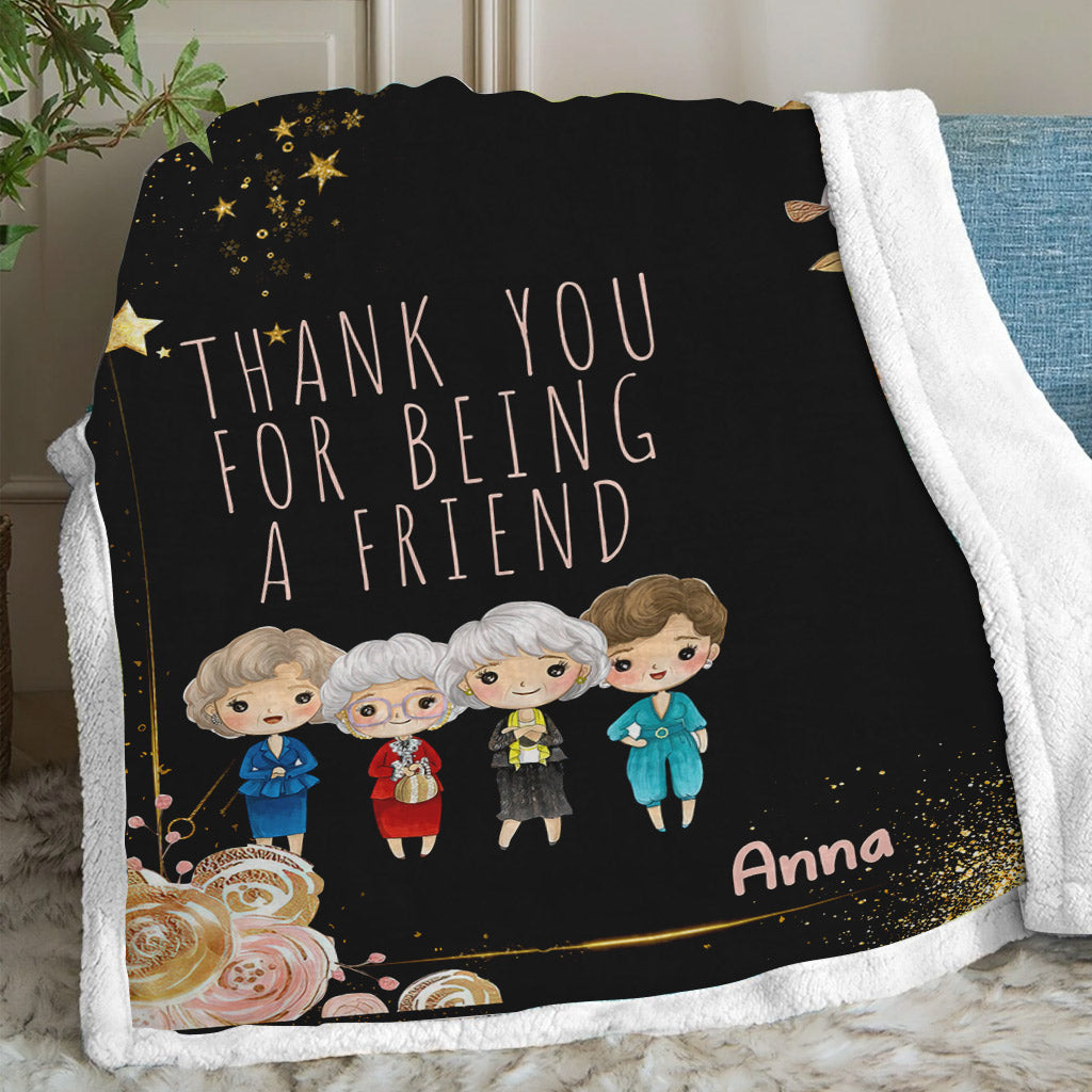 Thank You For Being A Friend - Personalized Blanket