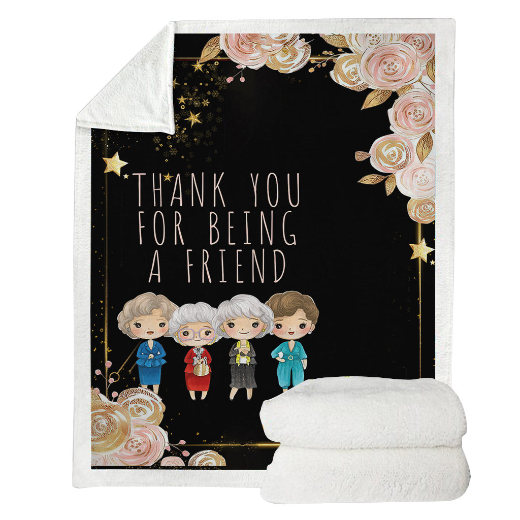 Thank You For Being A Friend - Personalized Blanket