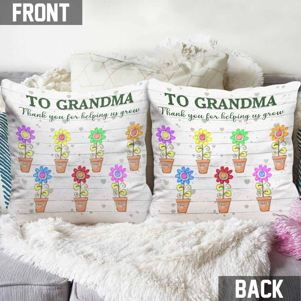 Thank You For Helping Us Grow - Personalized Mother's Day Throw Pillow